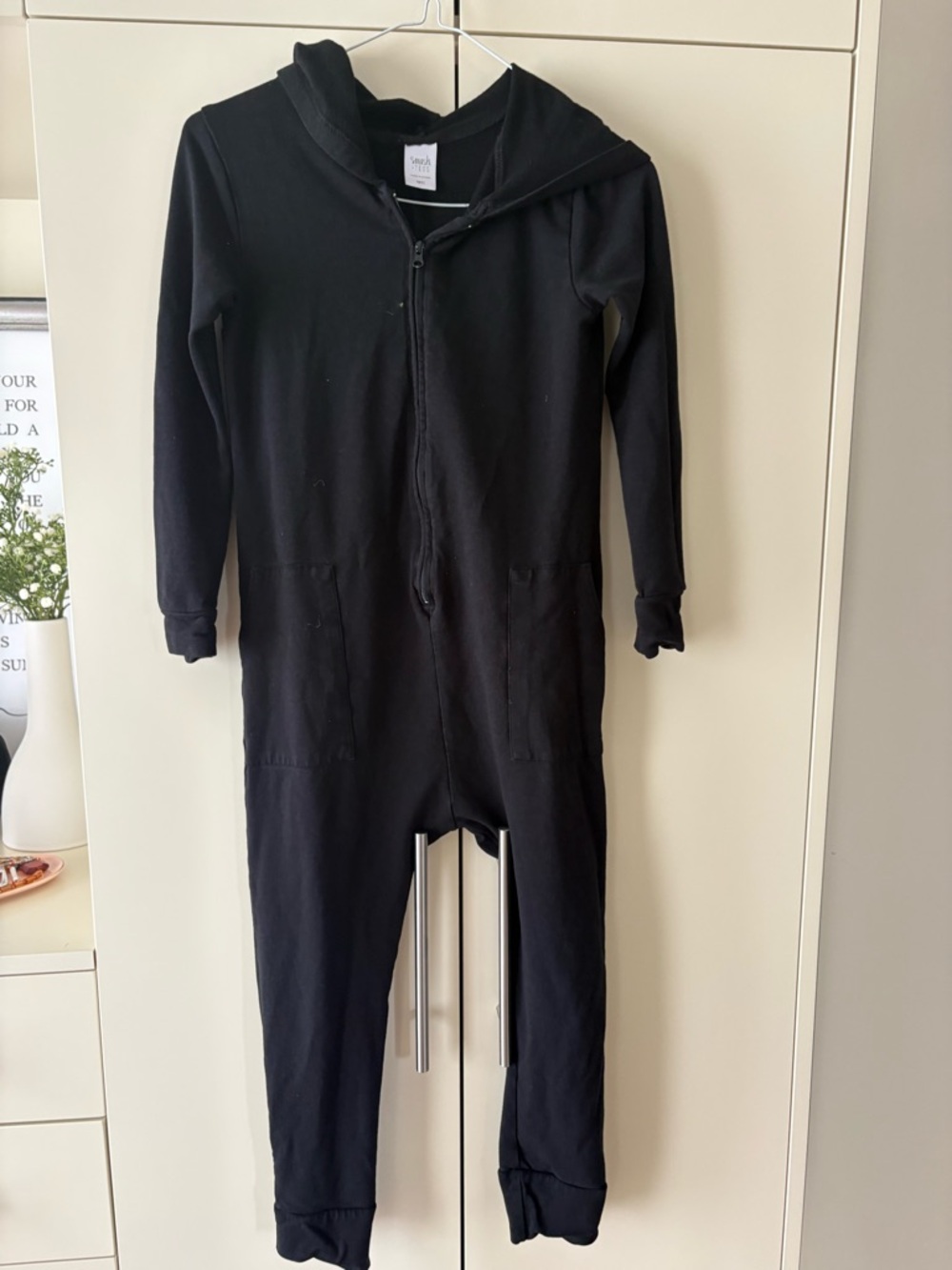 Smash + Tess Black Kids' Hooded One-Piece Footie